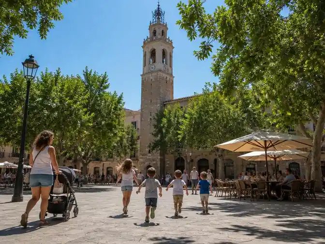 Guía para disfrutar la plaça de la vila de gràcia con niños